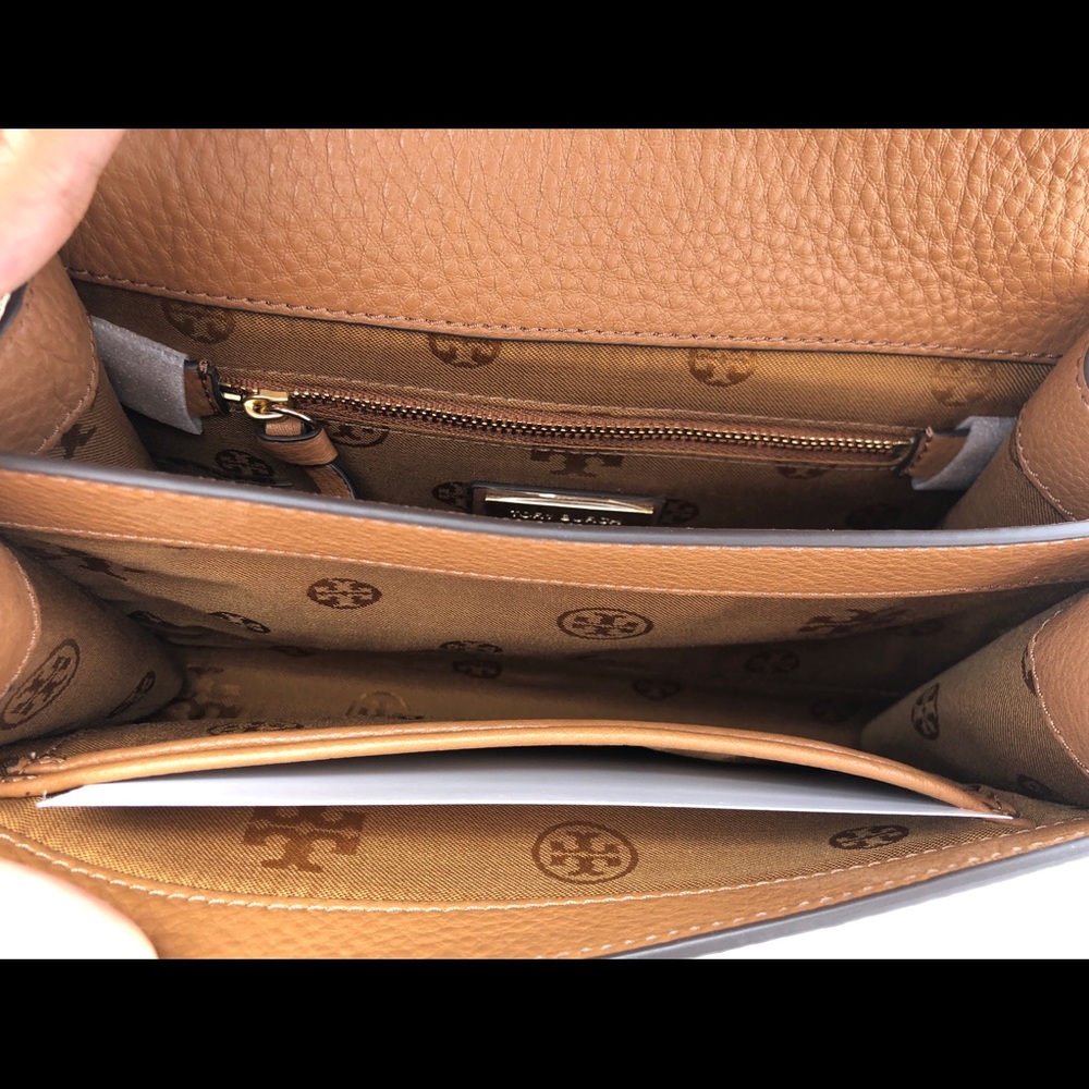 Tory Burch Bombe T Combo Crossbody Messenger Bark - Picture 7 of 8